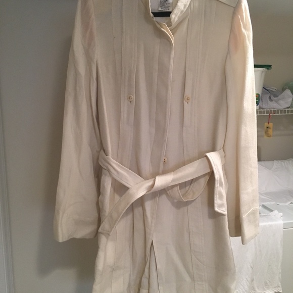 ANN DEMEULEMEESTER WOOL LIGHTWEIGHT MILITARY COAT - Picture 4 of 5